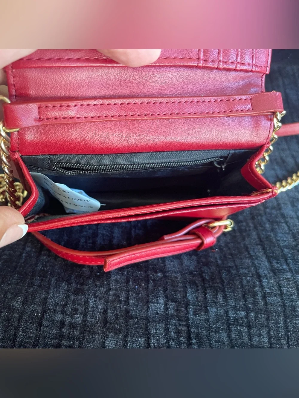 XOXO Red Heart-Accent Crossbody Bag